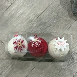 Shatterproof Holiday Ornament Set - Red and White